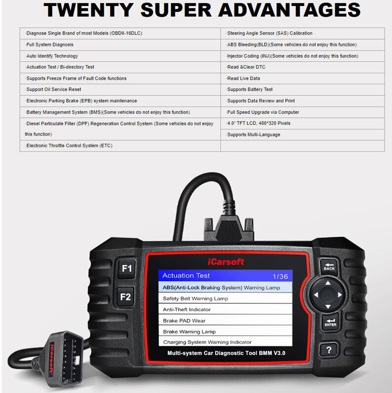 iCARSOFT BMM V3.0 - MINI - 2023 - DIAGNOSTIC TOOL