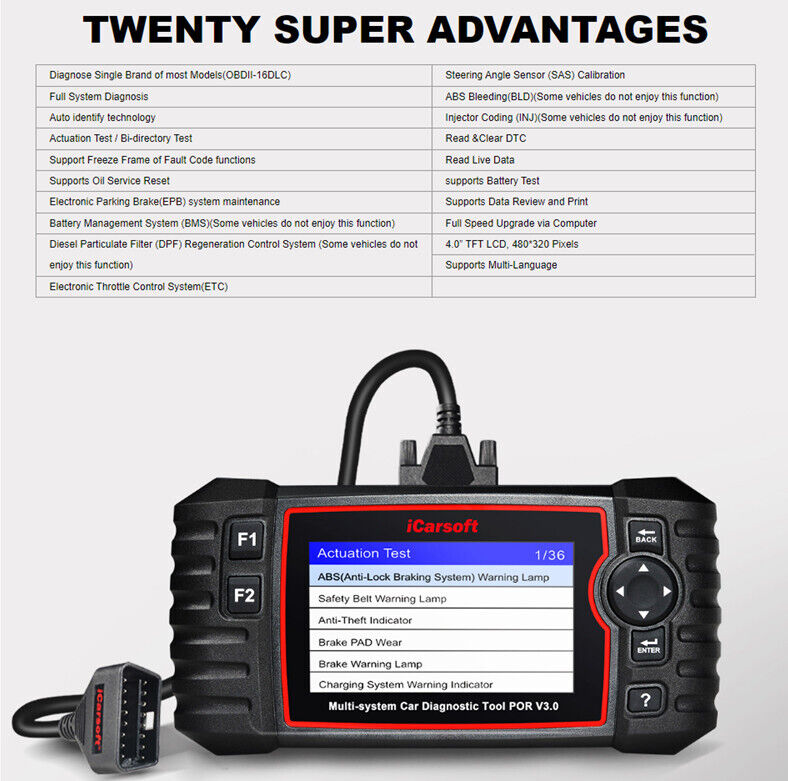 iCARSOFT POR V3.0 - PORSCHE - 2023 - DIAGNOSTIC TOOL