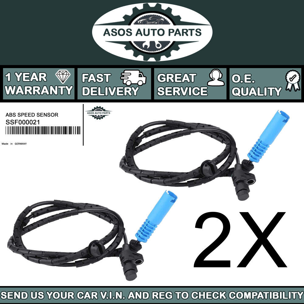 2X REAR ABS SPEED SENSOR Fits LAND ROVER RANGER ROVER L322 3.0 3.6 4.2 4.4 4x4