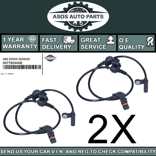 2X FRONT ABS SPEED SENSOR Fits CHRYSLER 300C 2.7 3.0 3.5 3.6 5.7 6.1 04779244AB