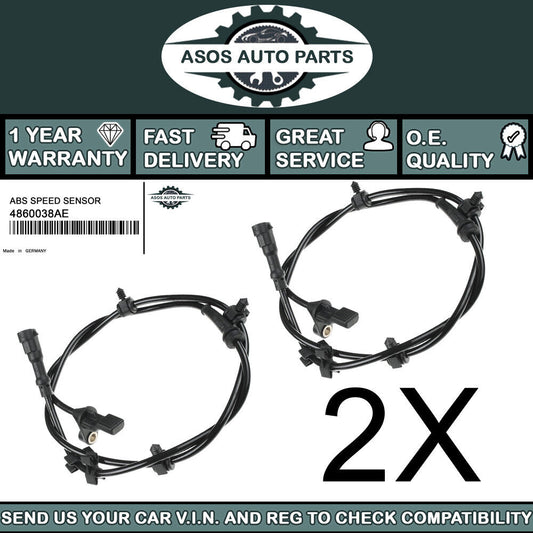 2X REAR ABS SPEED SENSOR Fits CHRYSLER NEON II PT CRUISER 4860038AE