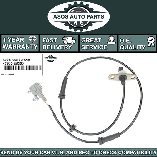 REAR RIGHT ABS SPEED SENSOR Fits NISSAN NP300 NAVARA PATHFINDER 2.5 47900-EB300