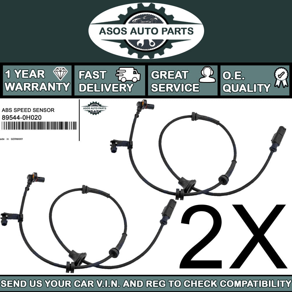 2X REAR ABS SPEED SENSOR Fits PEUGEOT 107 108 1.0 1.2 1.4 4545.E2 89544-0H020