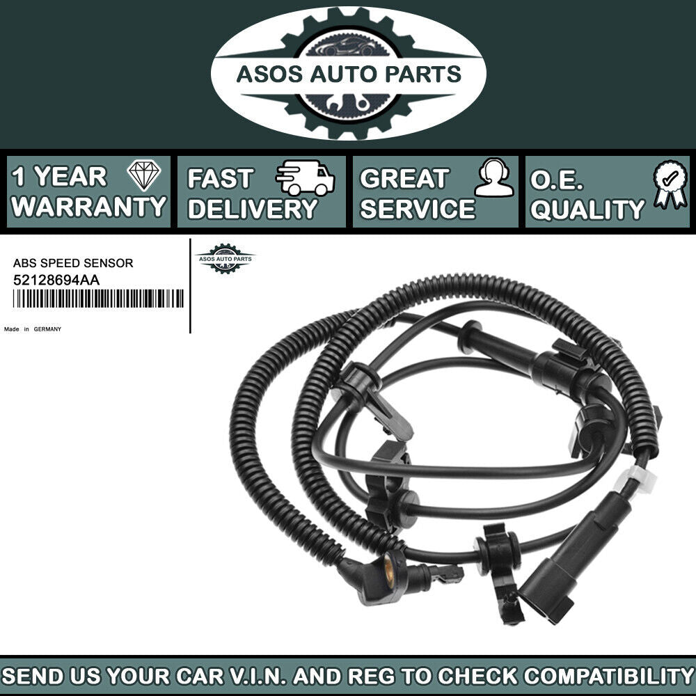 FRONT RIGHT ABS SPEED SENSOR Fits JEEP CHEROKEE KJ 2.4 2.5 2.8 3.7 52128694AA