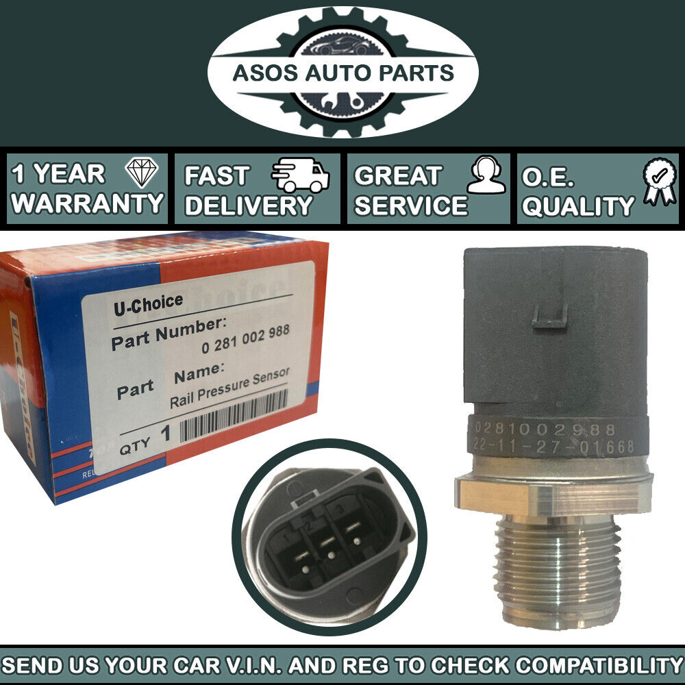 FUEL RAIL HIGH PRESSURE SENSOR Fits BMW 1 2 SERIES E81 E82 E87 F20 F21 F45 F46