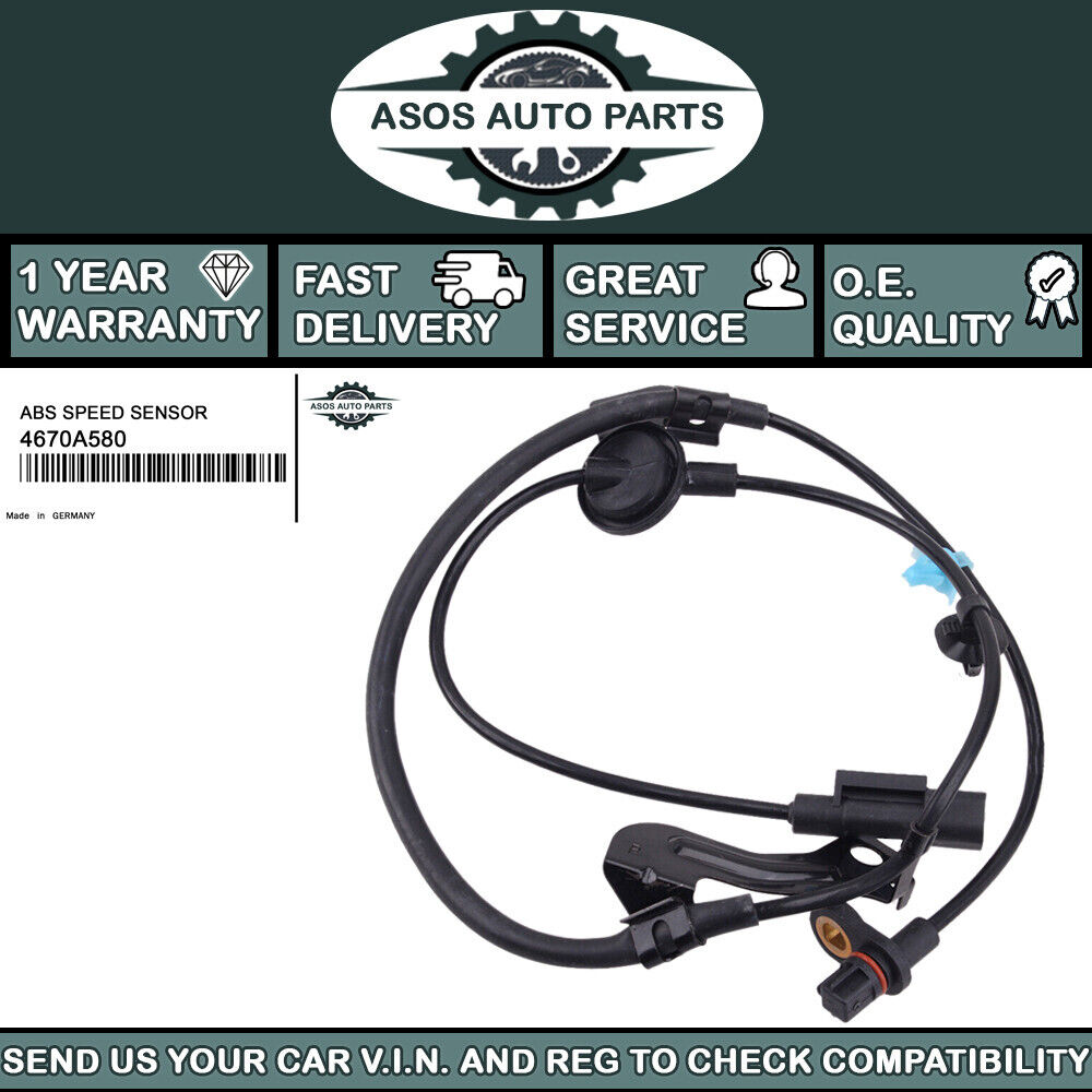 REAR RIGHT ABS SPEED SENSOR Fits MITSUBISHI ASX LANCER OUTLANDER 4670A580