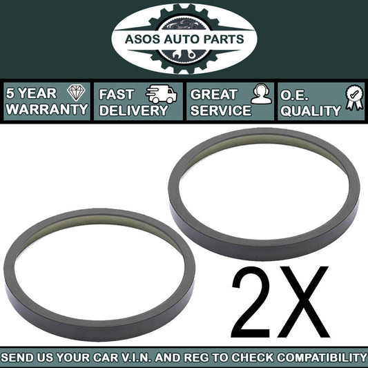 2X ABS MAGNETIC PICK UP RING Fits CITROEN C3 PICASSO REAR DISCS