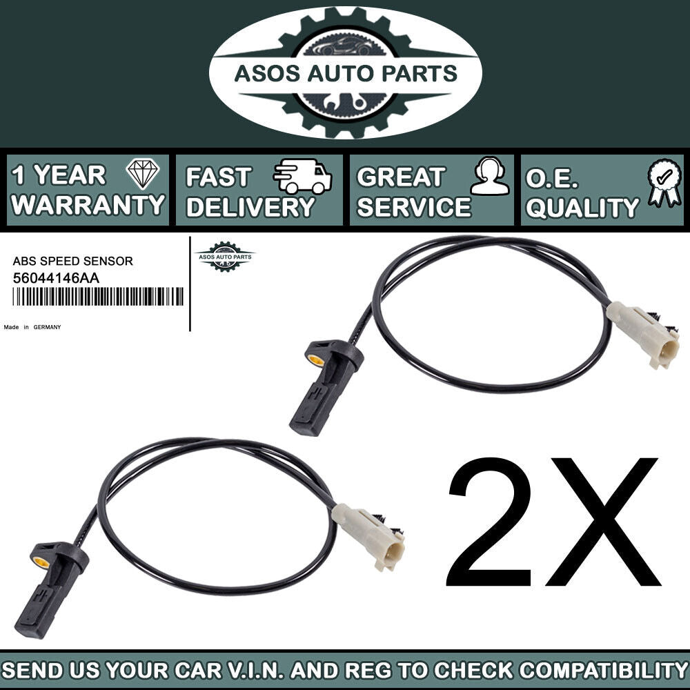 2X REAR ABS SPEED SENSOR Fits JEEP COMMANDER GRAND CHEROKEE 56044146A
