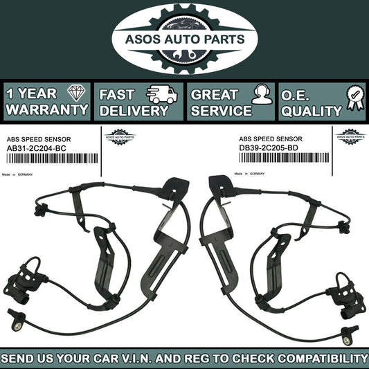 2X FRONT ABS SPEED SENSOR Fits FORD RANGER 2.2 3.2 AB31-2C204-BC DB39-2C205-BD