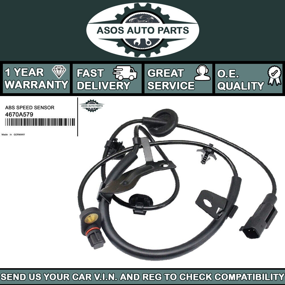REAR LEFT ABS SPEED SENSOR Fits MITSUBISHI ASX LANCER OUTLANDER 4670A579