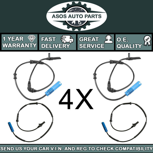 4X ABS SPEED SENSOR Fits MINI R56 R55 R57 R58 R59 34526793819 34526773020