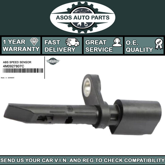 REAR ABS SPEED SENSOR Fits VW TOUAREG 2.0 3.0 4.0 4M0927807C