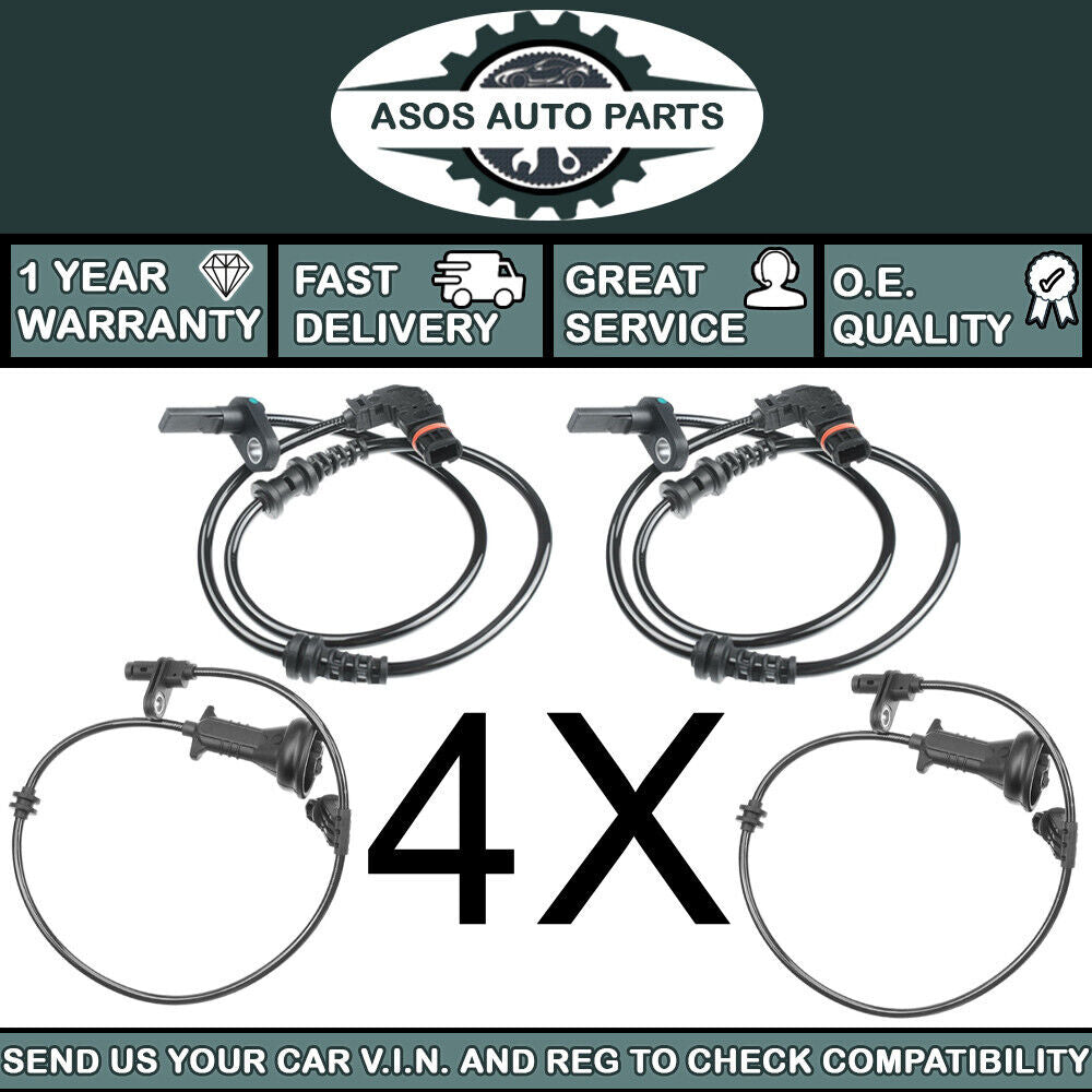 4X ABS SPEED SENSOR Fits M-BENZ A CLASS 2004-2012 B CLASS