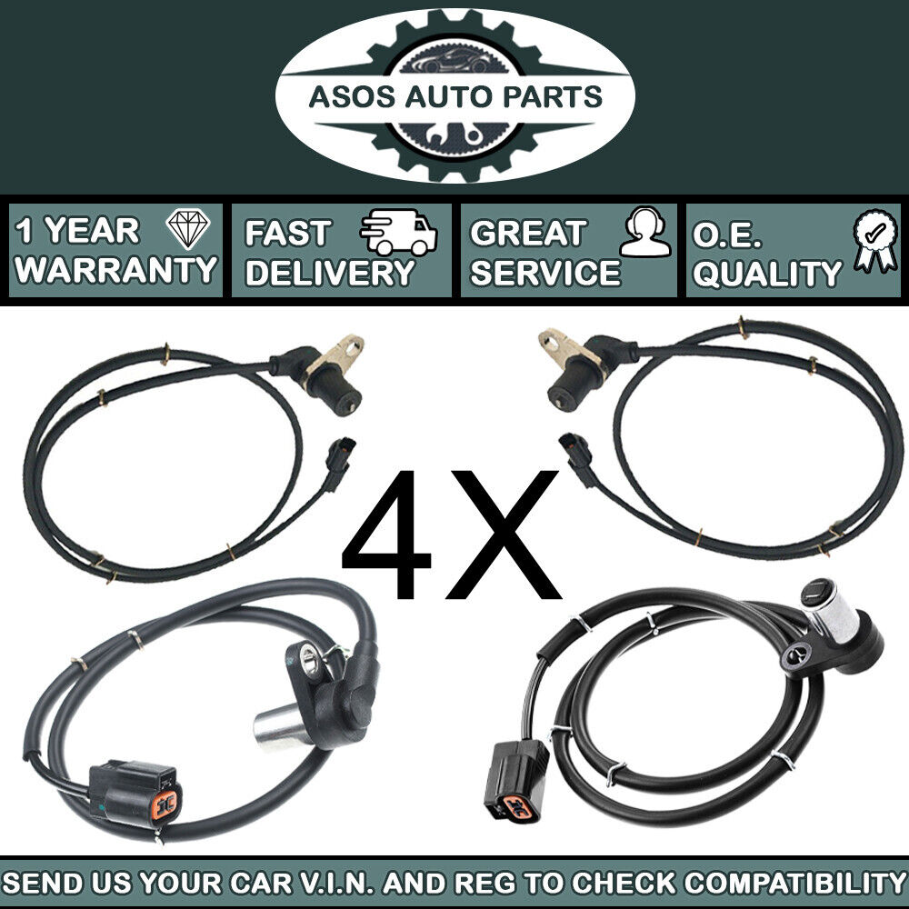 4X ABS SPEED SENSOR Fits MITSUBISHI LANCER EVO 2.0 V VI