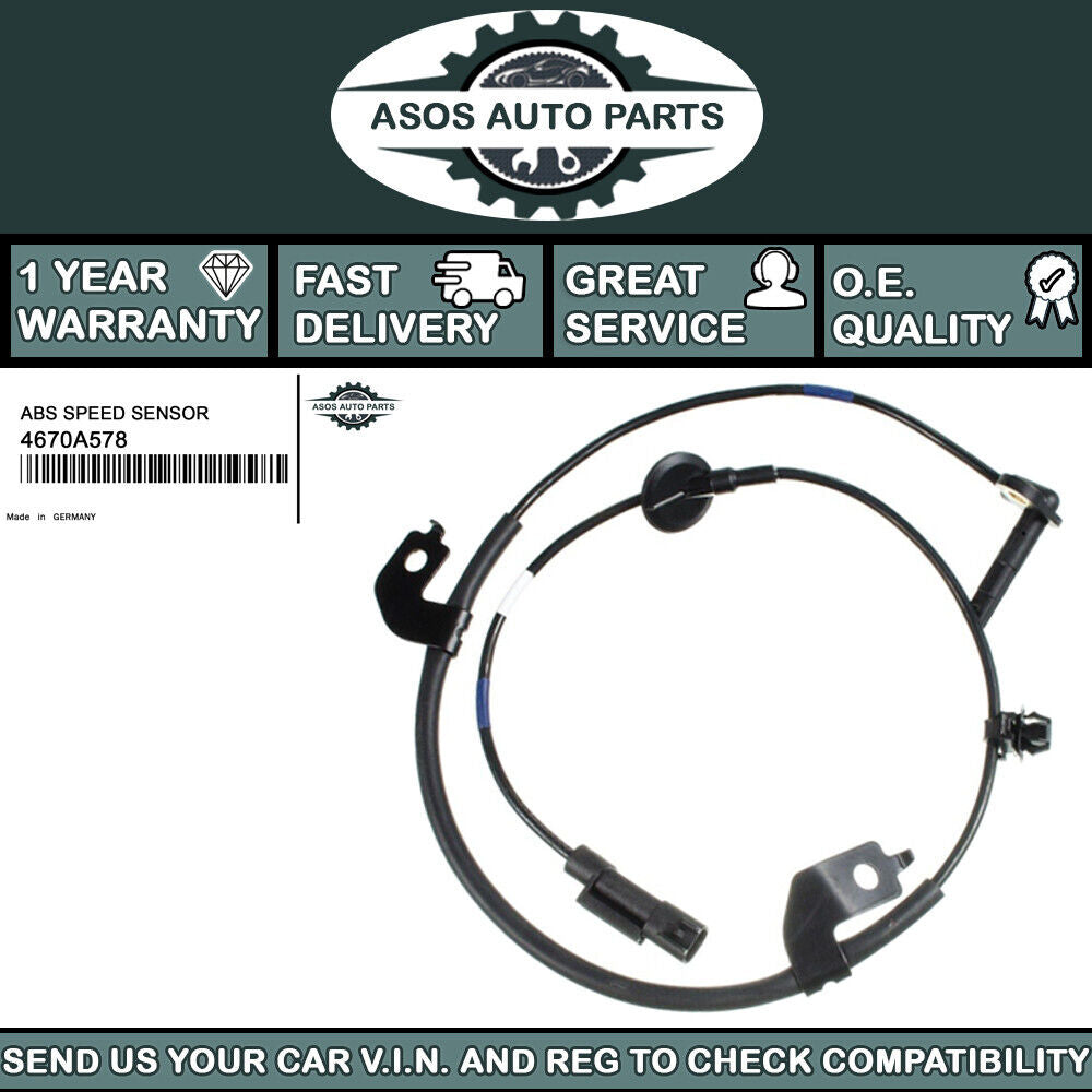 FRONT RIGHT ABS SPEED SENSOR Fits MITSUBISHI LANCER MK 8 EVO X 4670A578