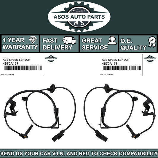 2X REAR ABS SPEED SENSOR Fits MITSUBISHI LANCER OUTLANDER PAJERO