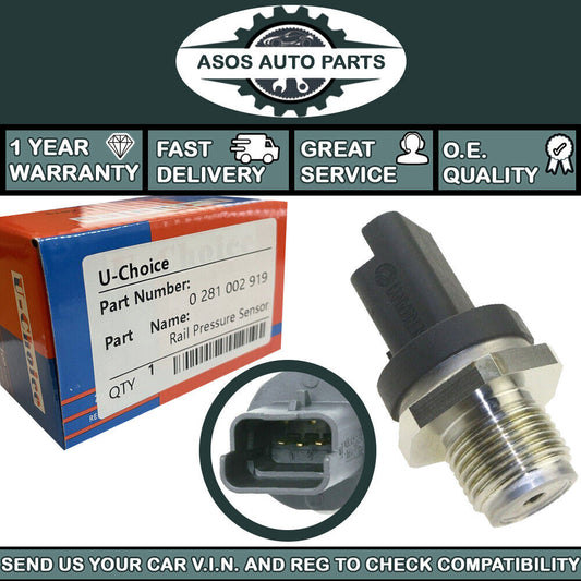 FUEL RAIL HIGH PRESSURE SENSOR Fits CITROEN LAND ROVER PEUGEOT 0281002919