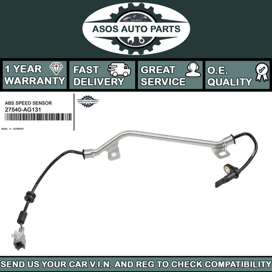 REAR LEFT ABS SPEED SENSOR Fits SUBARU LEGACY IV OUTBACK AWD 27540-AG131