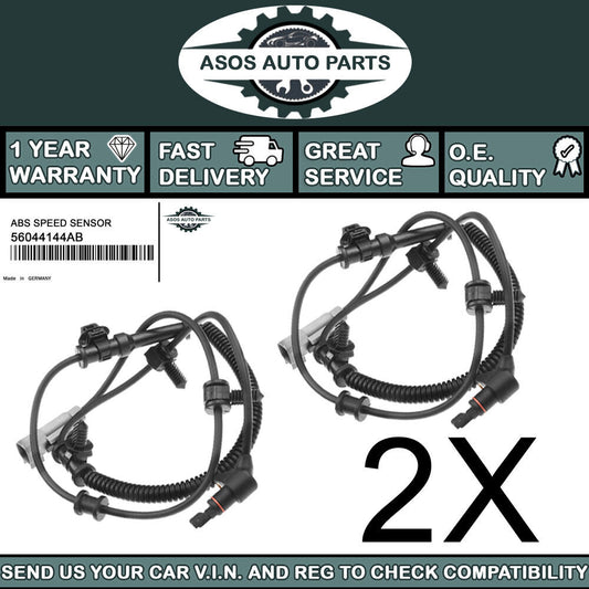 2X FRONT ABS SPEED SENSOR Fits JEEP COMMANDER GRAND CHEROKEE 56044144AB