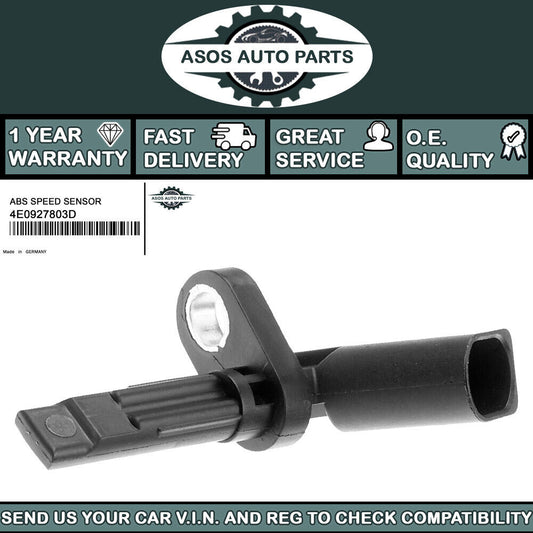 REAR RIGHT ABS SPEED SENSOR Fits AUDI A4 A5 A6 A7 A8 Q5 R8 VW PHAETON 4E0927803