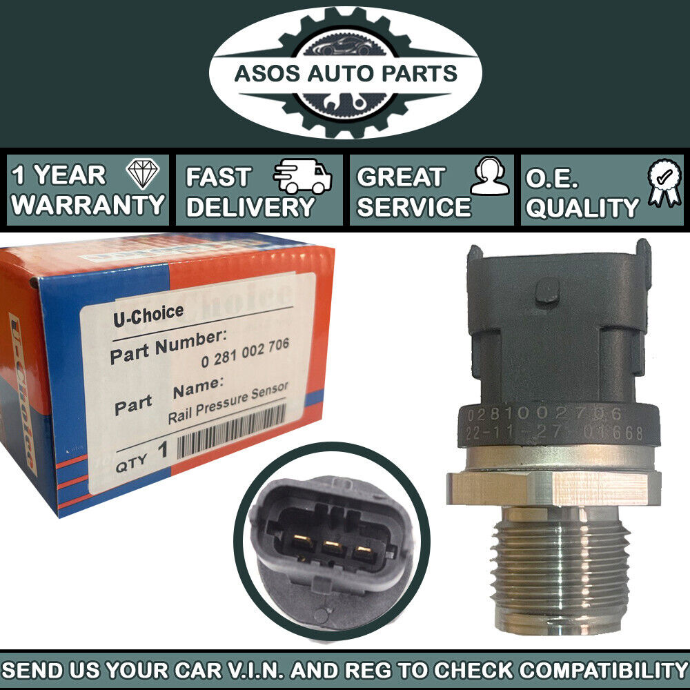 FUEL RAIL HIGH PRESSURE SENSOR Fits FIAT MULTIPLA QUBO SEDICI STILO