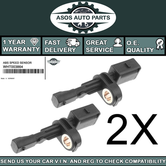 2X REAR ABS SPEED SENSOR Fits AUDI A3 Q2 TT WHT003864