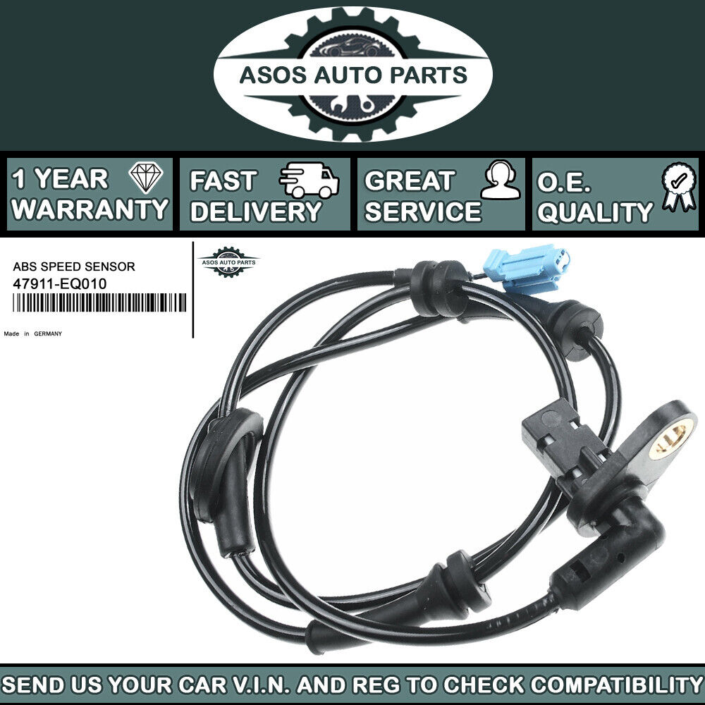 FRONT LEFT ABS SPEED SENSOR Fits NISSAN X-TRAIL I T30 4X4 47911-EQ010