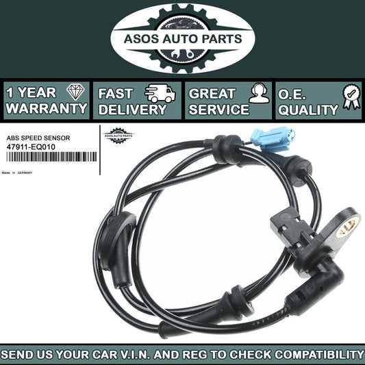 FRONT LEFT ABS SPEED SENSOR Fits NISSAN X-TRAIL I T30 4X4 47911-EQ010