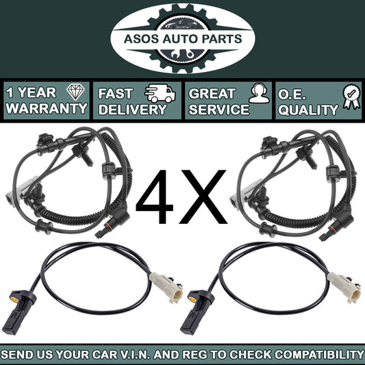 4X ABS SPEED SENSOR Fits JEEP COMMANDER GRAND CHEROKEE 56044144AB