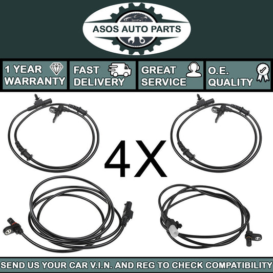 4X ABS SPEED SENSOR Fits VW CRAFTER 30-35 30-50 2.0 2.5
