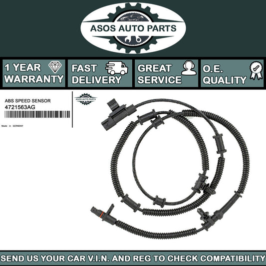 REAR ABS SPEED SENSOR Fits DODGE CALIBER JEEP COMPASS PATRIOT 4721563AG