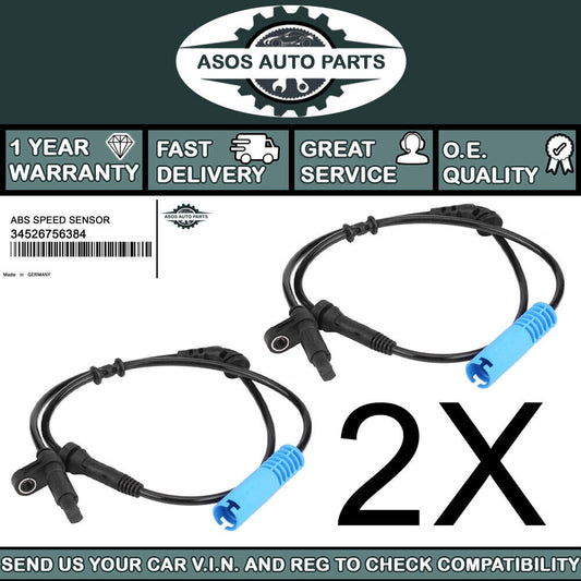 2X FRONT ABS SPEED SENSOR Fits MINI R50 R52 R53 COOPER ONE 1.4 1.6 34526756384