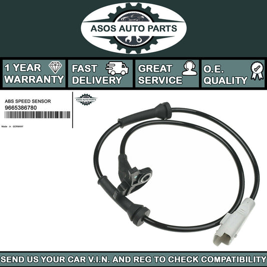 FRONT ABS SPEED SENSOR Fits CITROEN PEUGEOT 9665386780