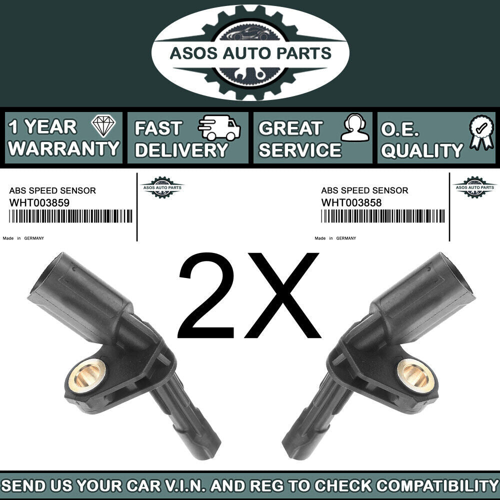 2X REAR ABS SPEED SENSOR Fits SKODA OCTAVIA SUPERB YETI WHT003858 WHT003859