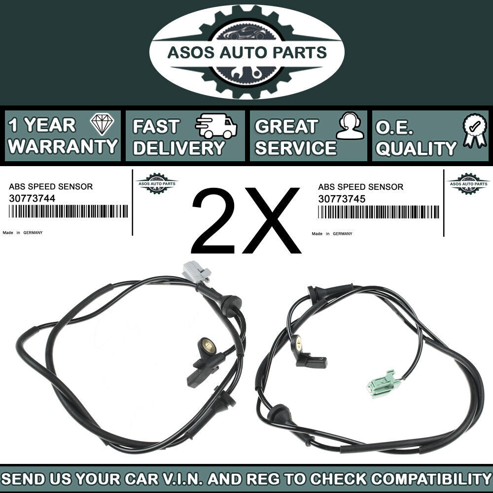 2X REAR ABS SPEED SENSOR Fits VOLVO XC90 MK1 30773744 30773745