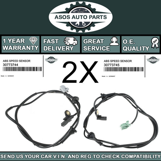 2X REAR ABS SPEED SENSOR Fits VOLVO XC90 MK1 30773744 30773745