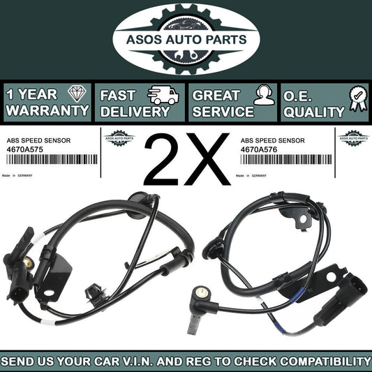 2X FRONT ABS SPEED SENSOR Fits MITSUBISHI ASX LANCER OUTLANDER PAJERO