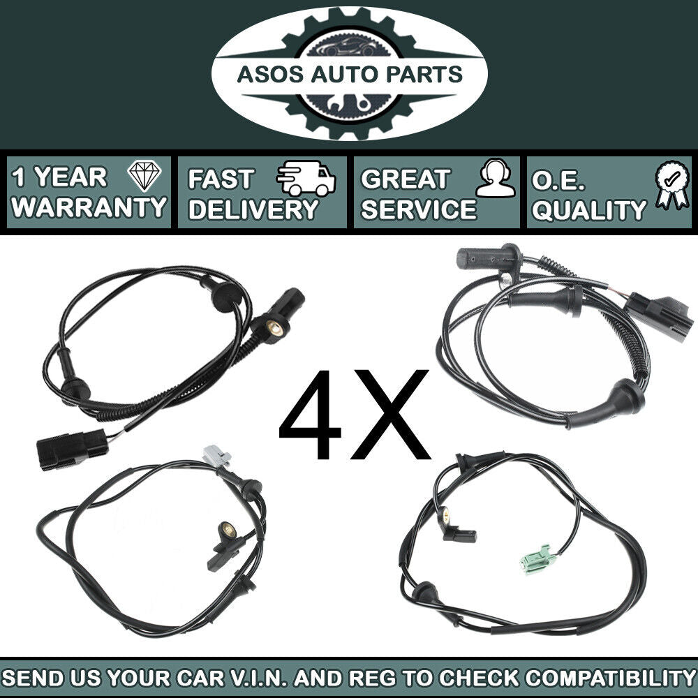 4X ABS SPEED SENSOR Fits VOLVO XC90 MK1 30682478 30682479 30773744 30773745