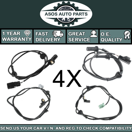 4X ABS SPEED SENSOR Fits VOLVO XC90 MK1 30682478 30682479 30773744 30773745