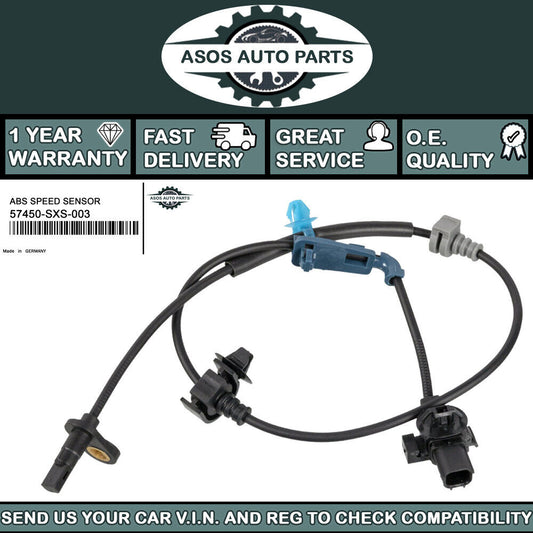 FRONT RIGHT ABS SPEED SENSOR Fits HONDA CR-V MK III RE 2.0 2.2 2.4 57450-SXS-003