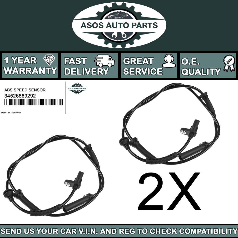 2X FRONT ABS SPEED SENSOR Fits BMW X3 X4 F25 F26 sDrive xDRIVE 34526869292