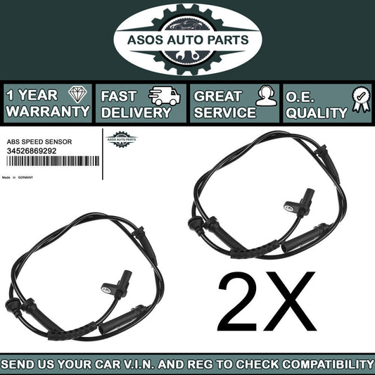 2X FRONT ABS SPEED SENSOR Fits BMW X3 X4 F25 F26 sDrive xDRIVE 34526869292