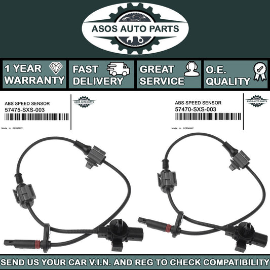 2X REAR ABS SPEED SENSOR Fits HONDA CR-V MK III RE 2.0 2.2 2.4