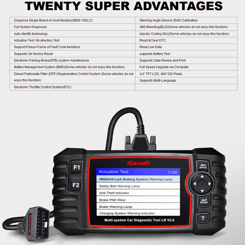 iCARSOFT LR V3.0 - JAGUAR - 2023 - DIAGNOSTIC TOOL