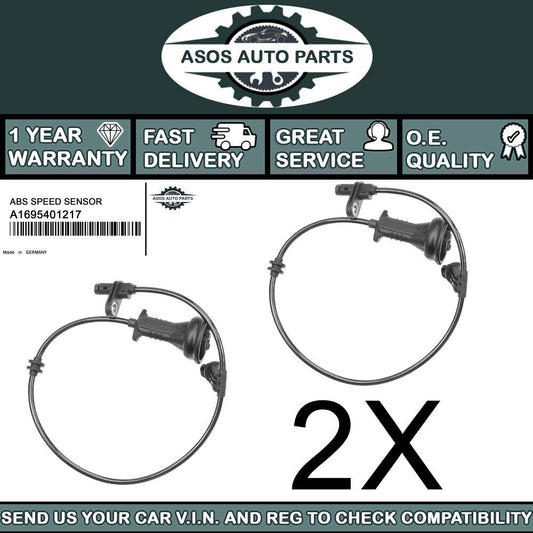2X REAR ABS SPEED SENSOR Fits M-BENZ A CLASS 2004-2012 B CLASS A1695401217