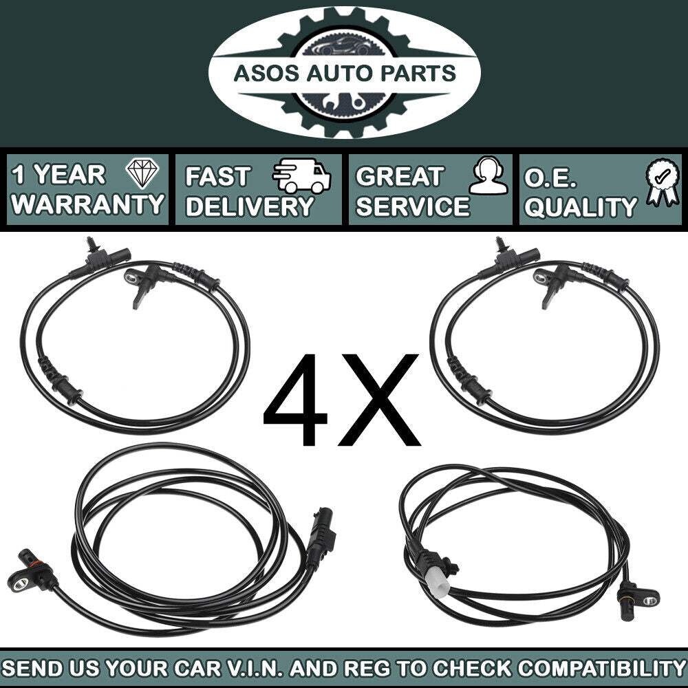 4X ABS SPEED SENSOR Fits M-BENZ SPRINTER 3T 3,5T 4T 4,6T 5T