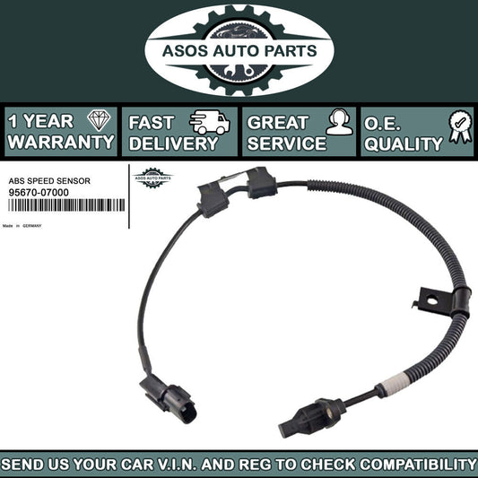 FRONT LEFT ABS SPEED SENSOR Fits KIA PICANTO I SA 1.0 1.1 EX CRDi 95670-07000