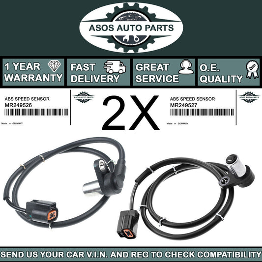 2X REAR ABS SPEED SENSOR Fits MITSUBISHI LANCER EVO 2.0 V VI MR249526 MR249527