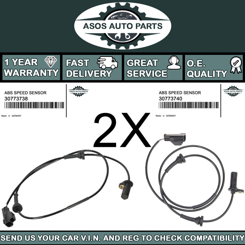 2X FRONT ABS SPEED SENSOR Fits VOLVO S60 S80 V70 XC70 CROSS COUNTRY