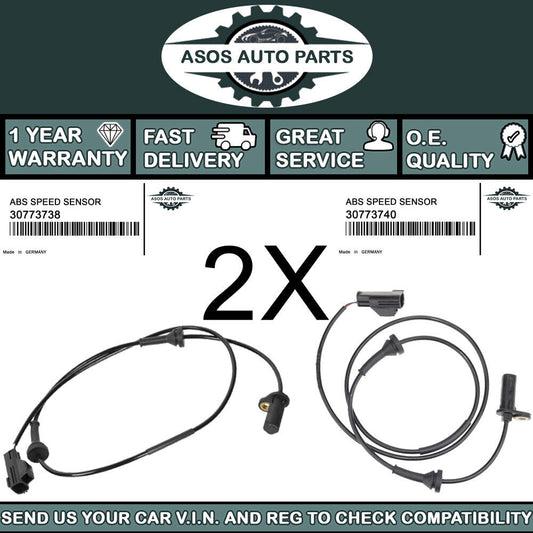 2X FRONT ABS SPEED SENSOR Fits VOLVO S60 S80 V70 XC70 CROSS COUNTRY